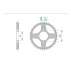 Kit chaine AFAM acier SUZUKI RG 500 GAMMA pas 530 1986 à 1989