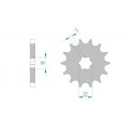 Kit chaine AFAM acier SUZUKI T 500 pas 530 0 à 0