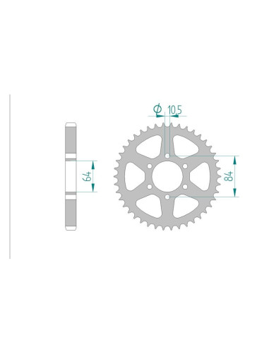 Kit chaine AFAM acier SUZUKI GS 550 ray B,C,DT,ET pas 530 1977 à 1978