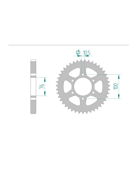 Kit chaine AFAM acier SUZUKI GS 550 E EC,EN,ET pas 530 1978 à 1982