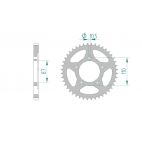 Kit chaine AFAM acier SUZUKI GSF 650 S ABS K7,K8,K9,L0,L1,L2,L3 BANDIT pas 525 2007 à 2013