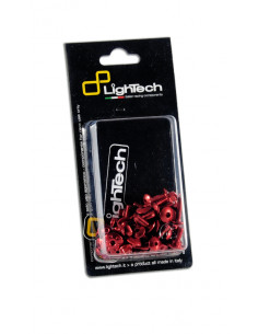 Kit vis de carénage LIGHTECH rouge alu (77 pièces) Bmw S1000Rr