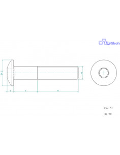 Vis LIGHTECH M6 X 30 Type 991 Ergal cobalt à l'unité