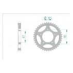 Kit chaine AFAM acier SUZUKI GSX-R 750 J,K pas 530 1988 à 1989