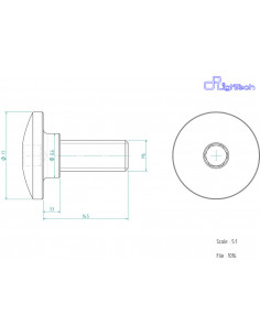 Vis LIGHTECH M6 X 16,5 Type 1016 Ergal argent à l'unité
