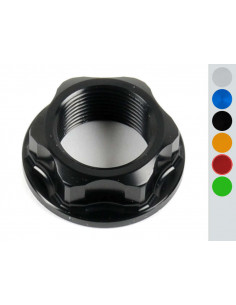 Écrou de colonne de direction/d'axe de roue arrière LIGHTECH M24x1.5 alu rouge