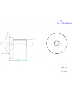 Vis LIGHTECH M5 X 11 Type 1023 Ergal rouge à l'unité