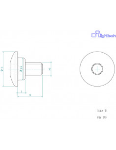 Vis LIGHTECH M5 X 10 Type 993 Ergal cobalt à l'unité