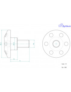 Vis LIGHTECH M6 X 15 Type 1005 Ergal or à l'unité