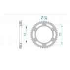 Kit chaine AFAM acier SUZUKI DR 800 S R,S,T pas 525 1994 à 1996