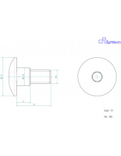 Vis LIGHTECH M6 X 15 Type 983 Ergal or à l'unité