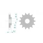 Kit chaine AFAM acier SUZUKI GS 1000 pas 630 1978 à 1982