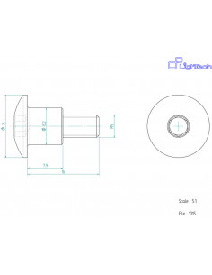 Vis LIGHTECH M5 X 16 Type 1015 Ergal cobalt à l'unité