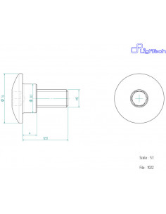 Vis LIGHTECH M5 X 12,8 Type 1022 Ergal cobalt à l'unité