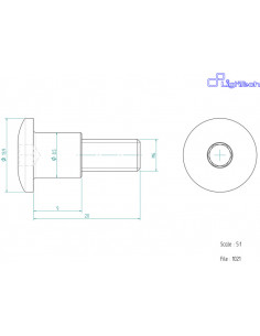 Vis LIGHTECH M6 X 20 Type 1021 Ergal noir à l'unité
