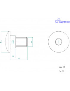 Vis LIGHTECH M6 X 11,5 Type 972 Ergal rouge à l'unité