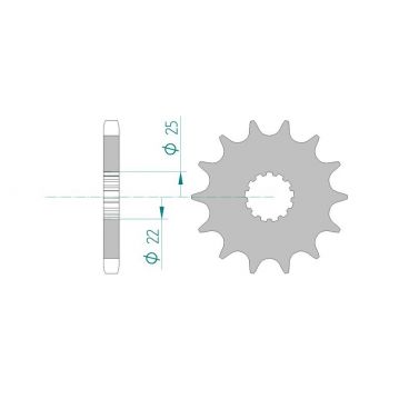 Kit chaine AFAM acier SUZUKI GSX-R 1100 W S,T,V,W pas 532 1995 à 1998