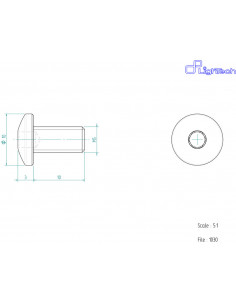 Vis LIGHTECH M5 x 10 Type 1030 Ergal noir à l'unité