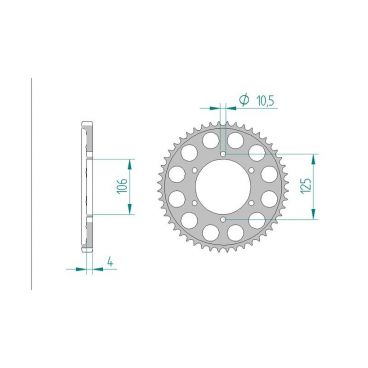 Kit chaine AFAM acier TRIUMPH 675 DAYTONA RACING pas 520 2006 à 2013