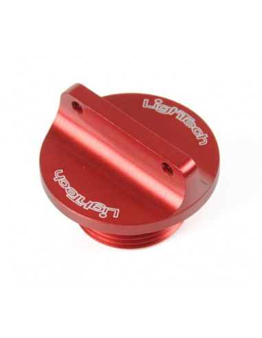 Bouchon de carter d'huile LIGHTECH 2 trous rouge M25 x 1,25