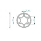 Kit chaine AFAM acier TRIUMPH 675 DAYTONA pas 525 2006 à 2012