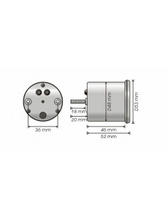 Compteur de vitesse KOSO D48 fond blanc GP Style 2