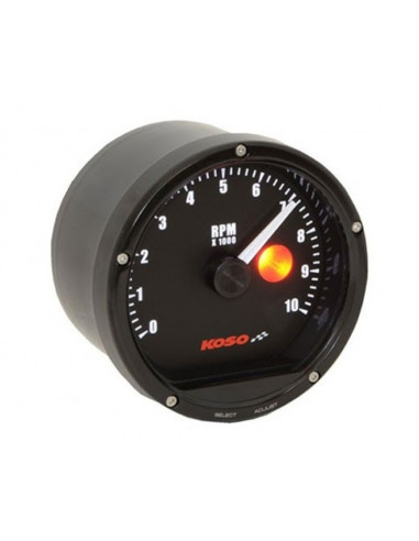 Compte tour KOSO D75 noir 10000rpm