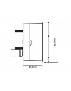 Compte tour KOSO D75 noir 10000rpm 2