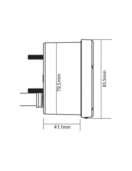 Compteur de vitesse KOSO D75 noir Compteur de vitesse KOSO D75 noir