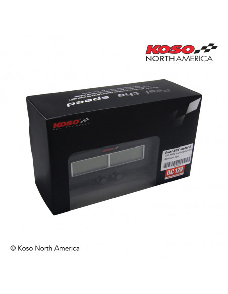 Compteur double EGT-02R KOSO compte-tours & temperature moteur capteur rapide Compteur double EGT-02R KOSO compte-tours & temperature moteur capteur rapide