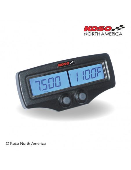 Compteur double EGT-02R KOSO compte-tours & temperature moteur capteur rapide Compteur double EGT-02R KOSO compte-tours & temperature moteur capteur rapide