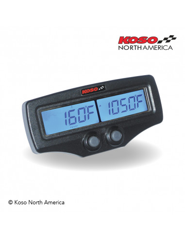 Compteur double EGT-02R KOSO compte-tours & temperature moteur capteur rapide Compteur double EGT-02R KOSO compte-tours & temperature moteur capteur rapide