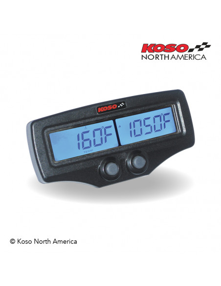 Compteur double EGT-02R KOSO compte-tours & temperature moteur capteur rapide Compteur double EGT-02R KOSO compte-tours & temperature moteur capteur rapide