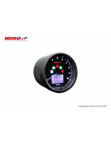 Compteur multifonctions KOSO Neo Retro 64mm TNT noir Compteur multifonctions KOSO Neo Retro 64mm TNT noir