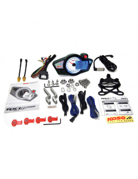 Compteur digital mutlifonctions KOSO RX1N GP Style fond blanc universel