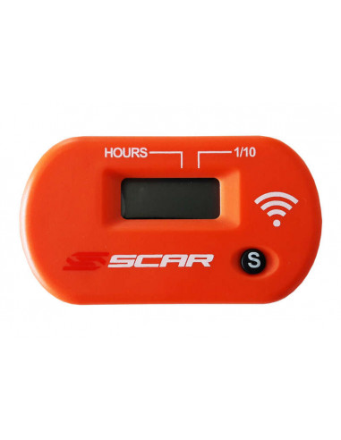 Compteur d'heures SCAR Sans-fil avec Velcro orange