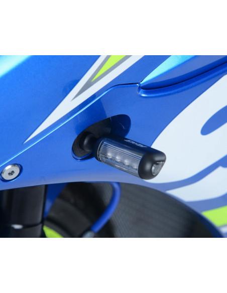 Adaptateurs de clignotants avant R&G RACING noir Suzuki GSXR-1000