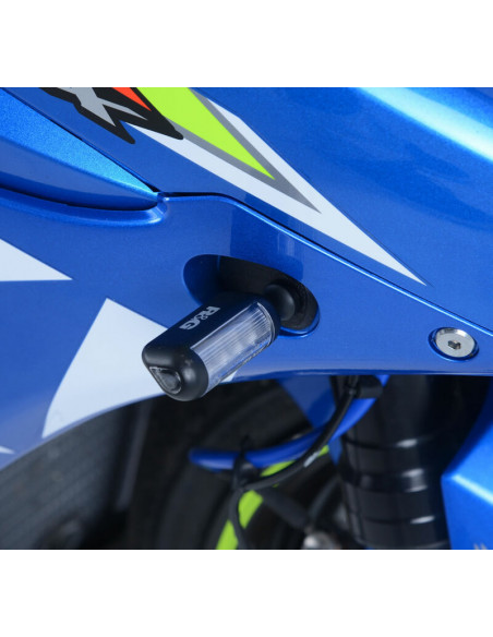Adaptateurs de clignotants avant R&G RACING noir Suzuki GSXR-1000