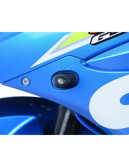 Adaptateurs de clignotants avant R&G RACING noir Suzuki GSXR-1000