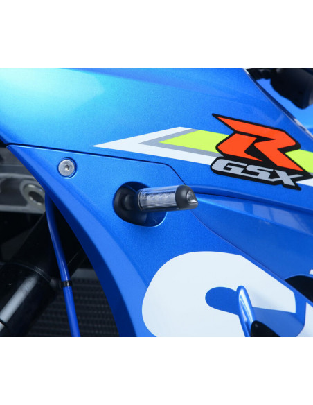 Adaptateurs de clignotants avant R&G RACING noir Suzuki GSXR-1000