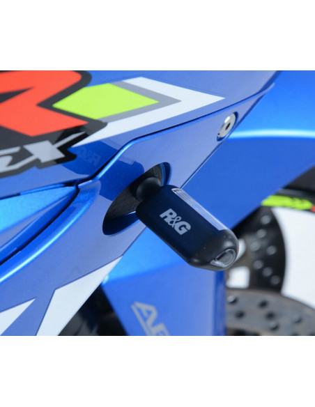 Adaptateurs de clignotants avant R&G RACING noir Suzuki GSXR-1000