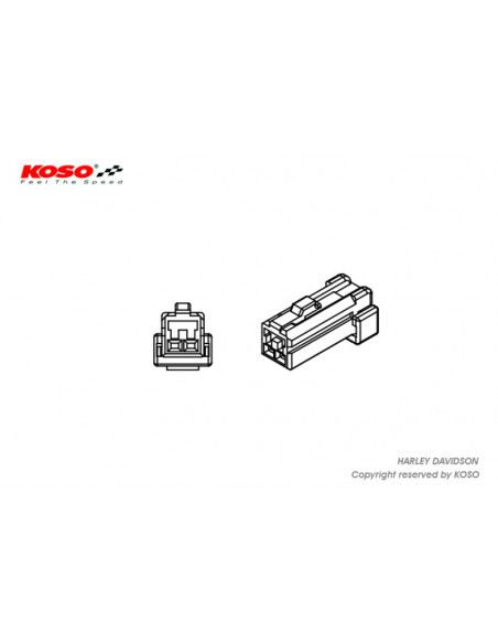 Adaptateur clignotant KOSO Harley Davidson