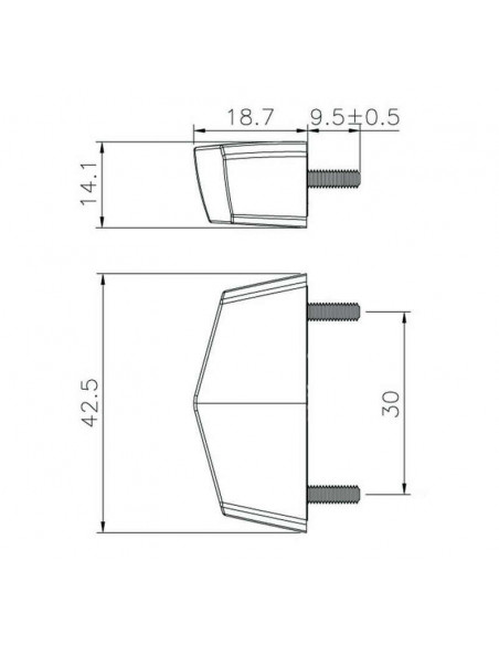 Feux arrière KOSO Nano LED rouge universel