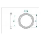 Kit chaine AFAM acier TRIUMPH 955 I DAYTONA T595 pas 530 1997 à 1998