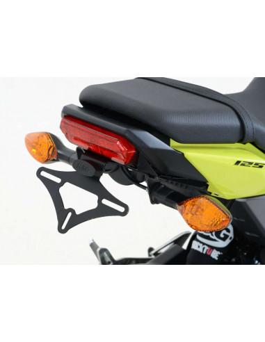 Support de plaque R&G RACING noir compatible clignotants origine Honda MSX125