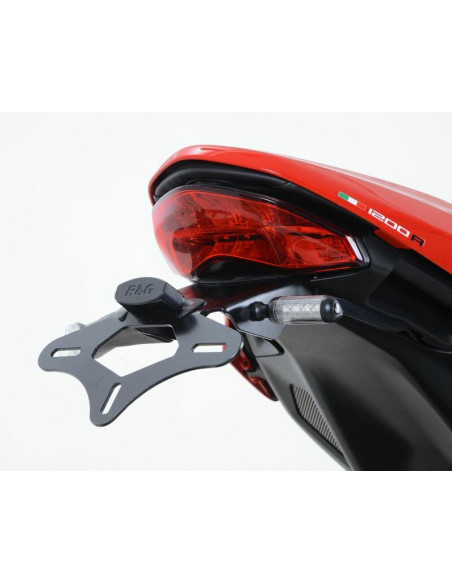 Support de plaque R&G RACING noir Ducati Monster 1200R