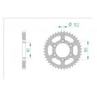 Kit chaine AFAM acier VOXAN 1000 SCRAMBLER pas 525 2003 à 2004