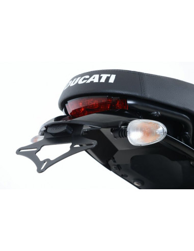 Support de plaque R&G RACING noir Ducati Scrambler Sixty2