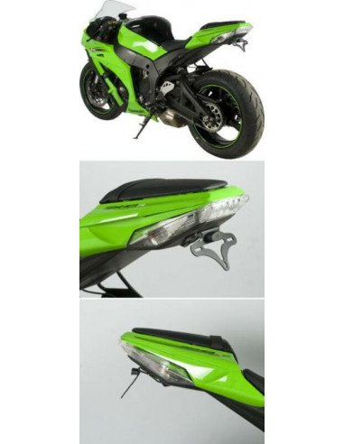 Support de plaque R&G RACING noir Kawasaki ZX10R