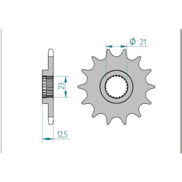 Kit chaine AFAM acier YAMAHA YFM 250 R pas 520 2007 à 2013
